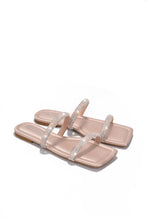 Load image into Gallery viewer, Benji Cape Robbin nude satin sandals