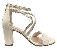 Load image into Gallery viewer, Over the Toe Strap Ankle Wrap Strap Heel Open Toe Block Heel Criss Cross Low, Black, 9