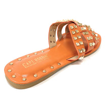 Load image into Gallery viewer, Women Flat slides with studs Cape Robbin Amisha