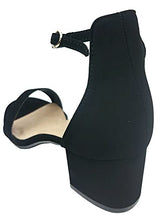 Load image into Gallery viewer, TOP Moda Darcie-1 Women's Fashion Ankle Strap Chunky Low Heel Dress Sandal Shoes,Black,9
