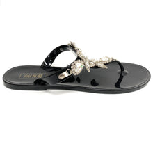 Load image into Gallery viewer, JELLY FLAT SANDAL WITH CLEAR STONES  Ann More Charlotte
