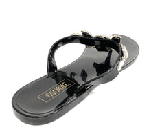 Load image into Gallery viewer, JELLY FLAT SANDAL WITH CLEAR STONES  Ann More Charlotte
