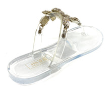 Load image into Gallery viewer, JELLY FLAT SANDAL WITH CLEAR STONES  Ann More Charlotte
