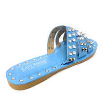 Load image into Gallery viewer, Women Flat slides with studs Cape Robbin Amisha
