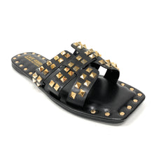 Load image into Gallery viewer, Women Flat slides with studs Cape Robbin Amisha
