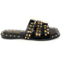 Load image into Gallery viewer, Women Flat slides with studs Cape Robbin Amisha
