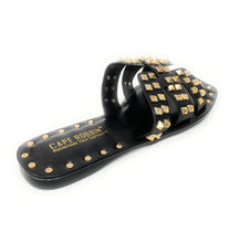 Load image into Gallery viewer, Women Flat slides with studs Cape Robbin Amisha
