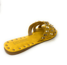 Load image into Gallery viewer, Women Flat slides with studs Cape Robbin Amisha
