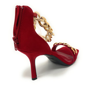 Women chain one band and ankle strap High heel sandal ZEAL-09