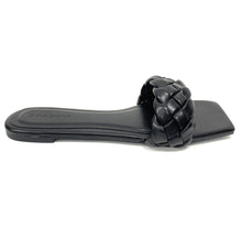 Load image into Gallery viewer, Women flat weaved slide soft PU material Block-19
