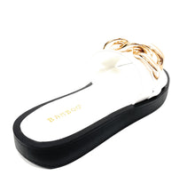 Load image into Gallery viewer, WOMEN SIDEKICK-11 wide band slide w/ oversixed chain flat sandals
