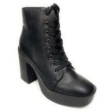 Load image into Gallery viewer, Women high Chunky block heel bootie Bamboo Instant-05 BLKCRP
