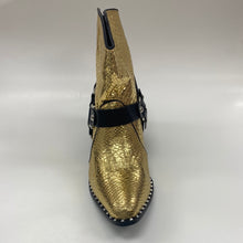Load image into Gallery viewer, Women gold cowgirl boots Fighter
