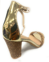 Load image into Gallery viewer, FOREVER RISE-9 High heel sandal with rhinestones

