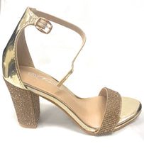 Load image into Gallery viewer, FOREVER RISE-9 High heel sandal with rhinestones
